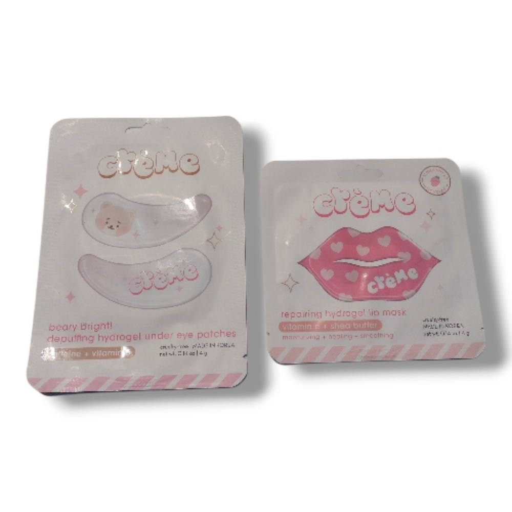 The Crème Shop Beary Bright Under Eye Patches & Repairing Hydrogel Lip Mask